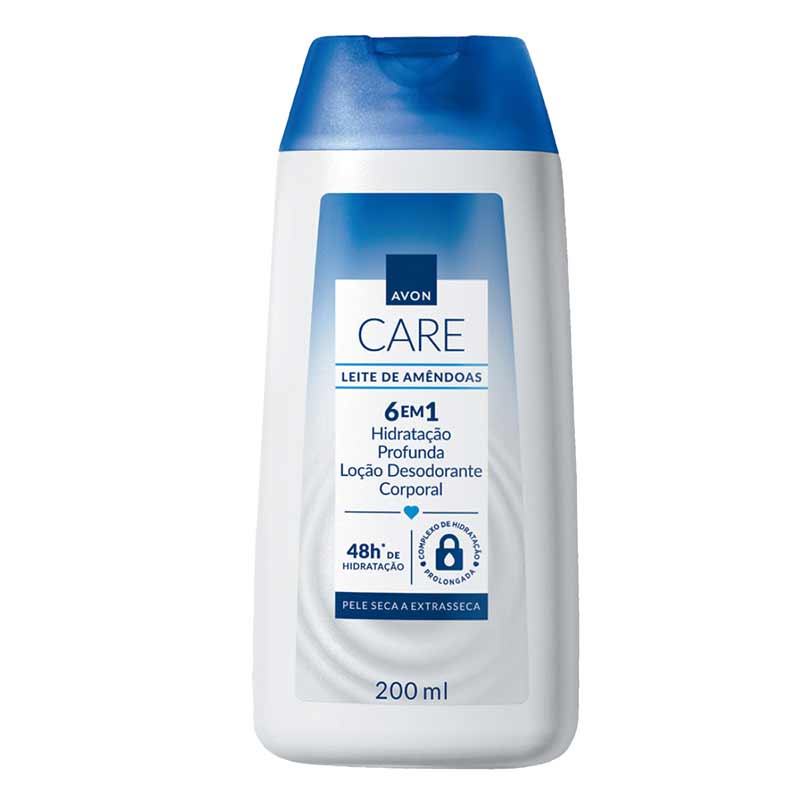 Avon Care Locao Hidratante Desodorante Corporal Leite de amendoas 200ml Avon